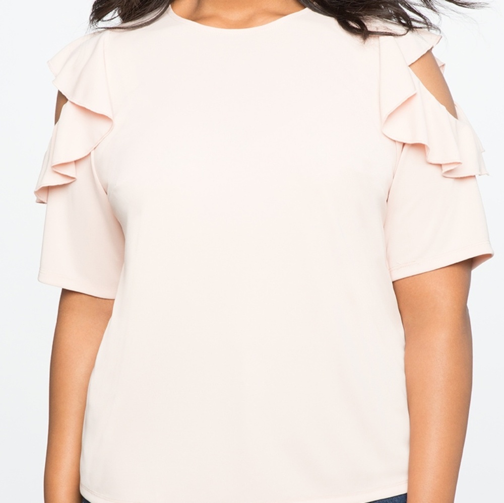 Cold Shoulder Ruffle Top